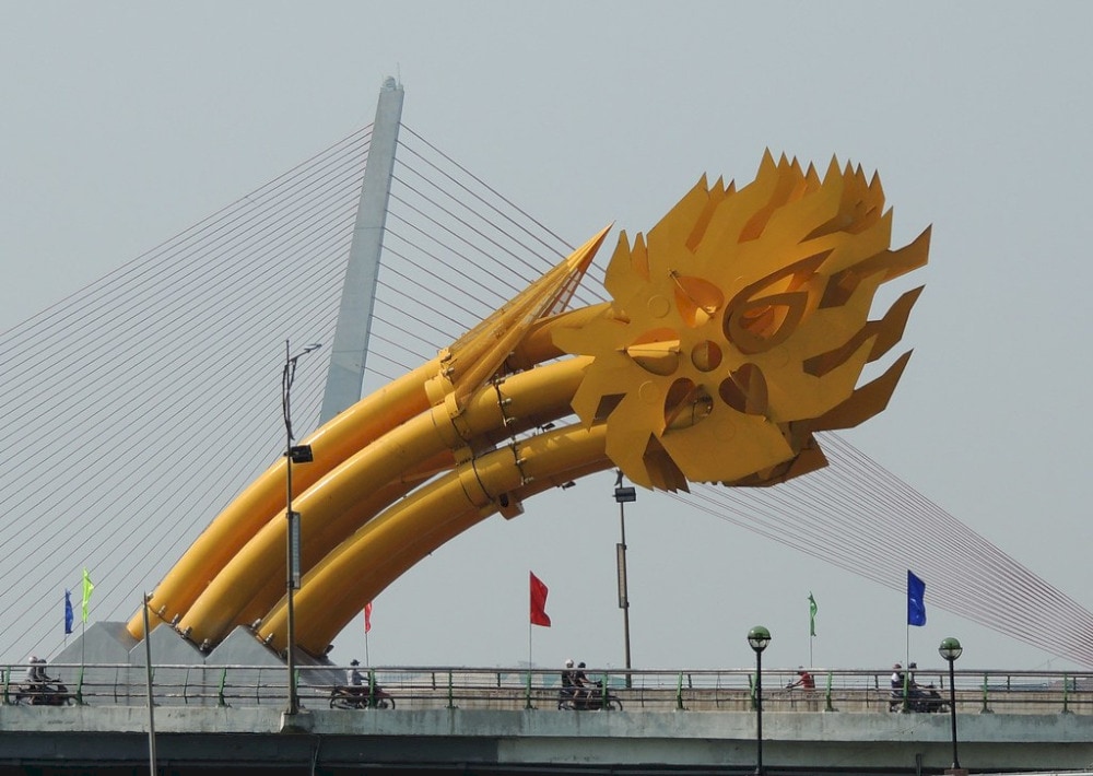 The dragon’s tail is designed to resemble a blooming lotus